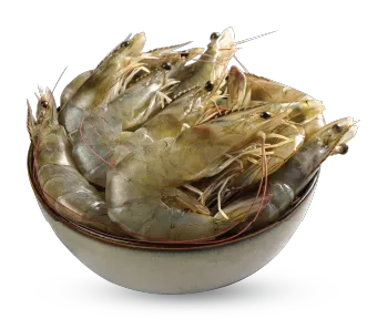 Cleaned and deveined tiger prawns
